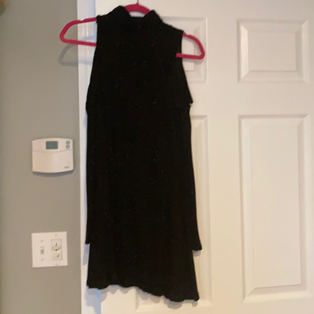 Cold shoulder long sleeve knit blend dress